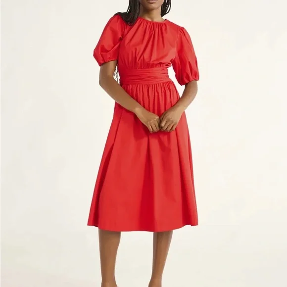 Free Assembly 100% Cotton Red Dress.Large. - Picture 1 of 6